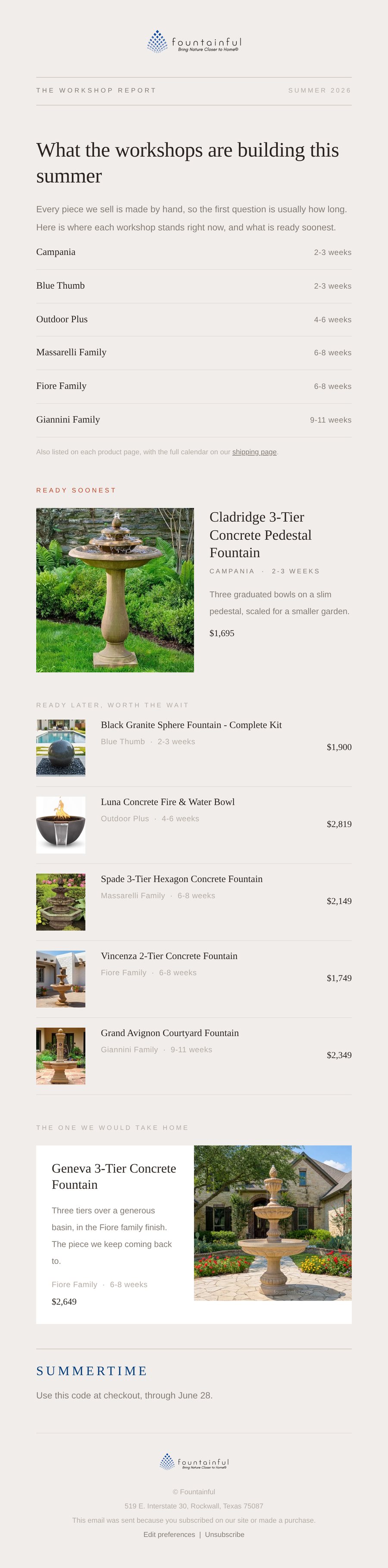 The Almanac newsletter template, full length